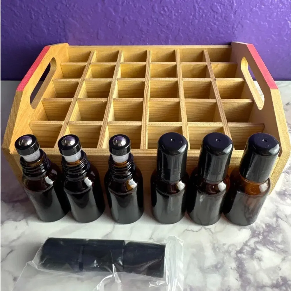 75 PC DIY Essential Oils Kit Aromatherapy Glass Bottle Lot Homemade Roller Vials